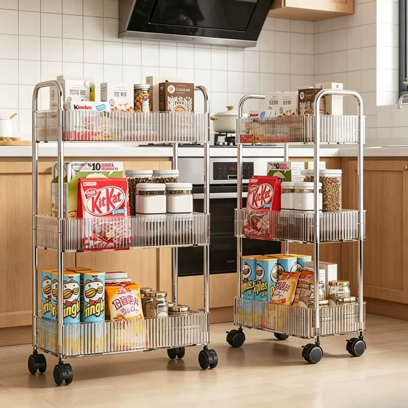 Étagère mobile sur roulettes