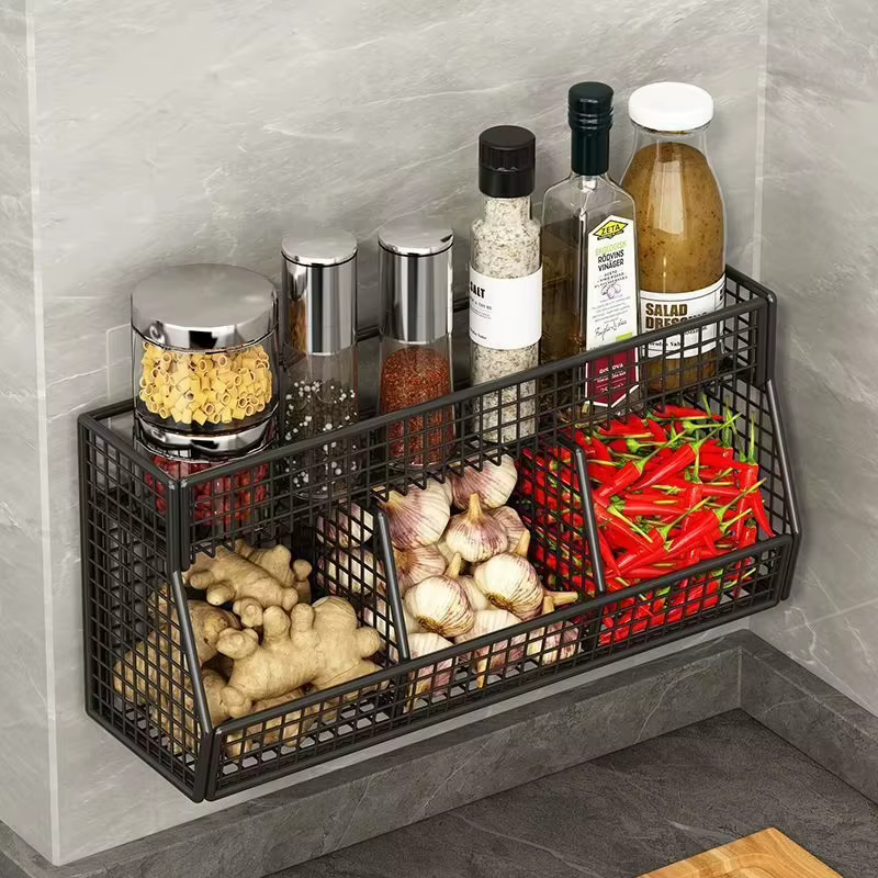 Étagère de rangement de cuisine à trois compartiments