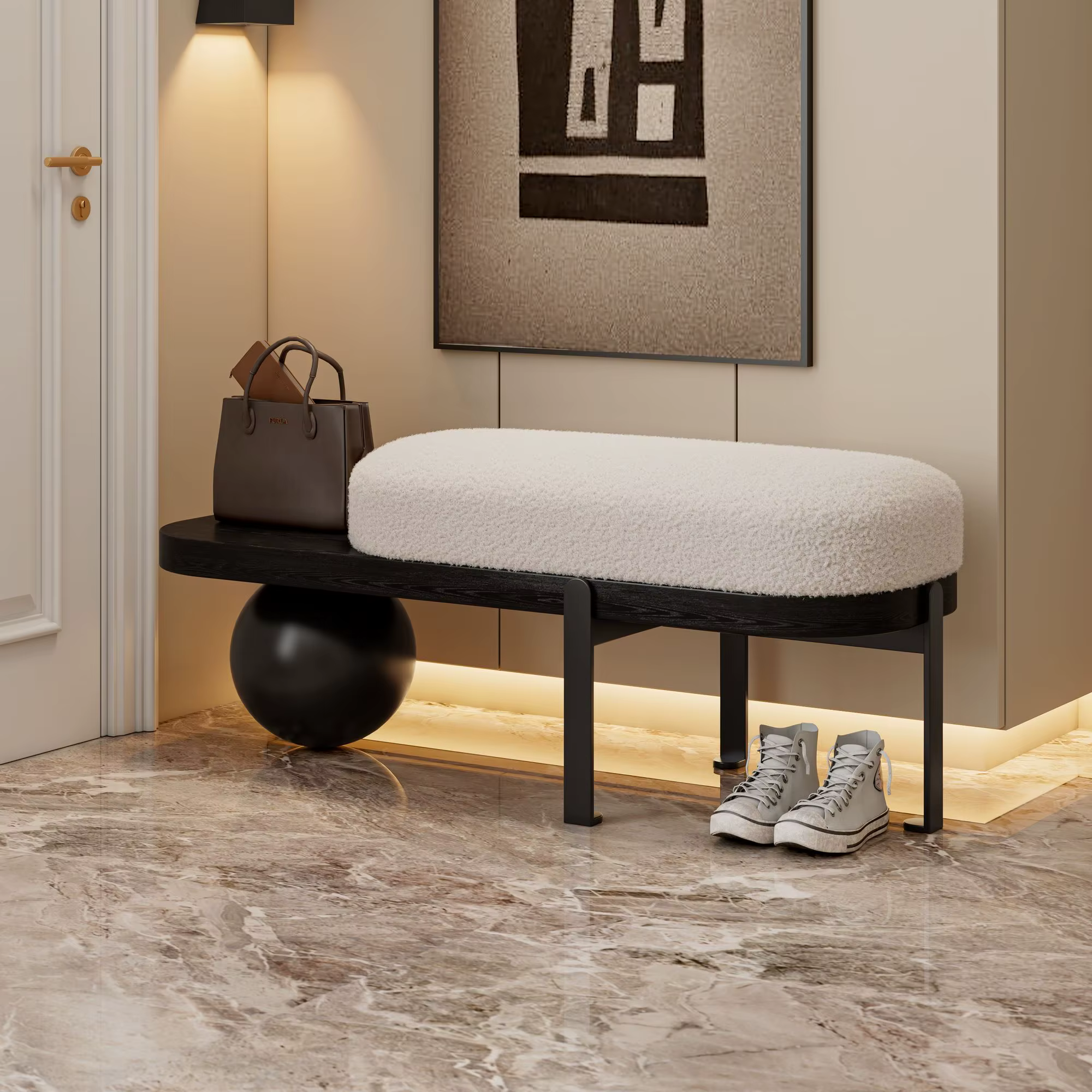 Tabouret à chaussures de porche