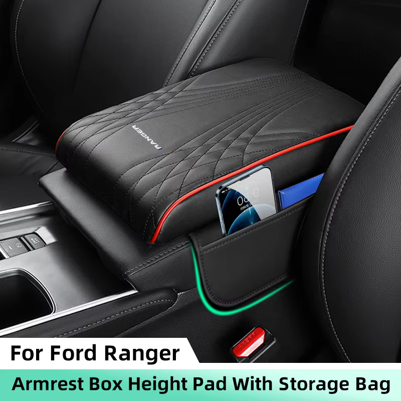 Coussin de Protection pour Accoudoir Central de Voiture avec Sac de Rangement