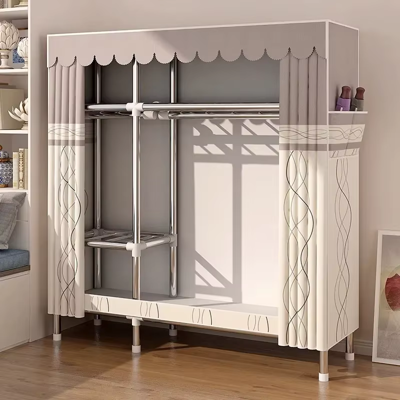 Chambre à coucher location armoire Portable vêtements placard dortoir petite