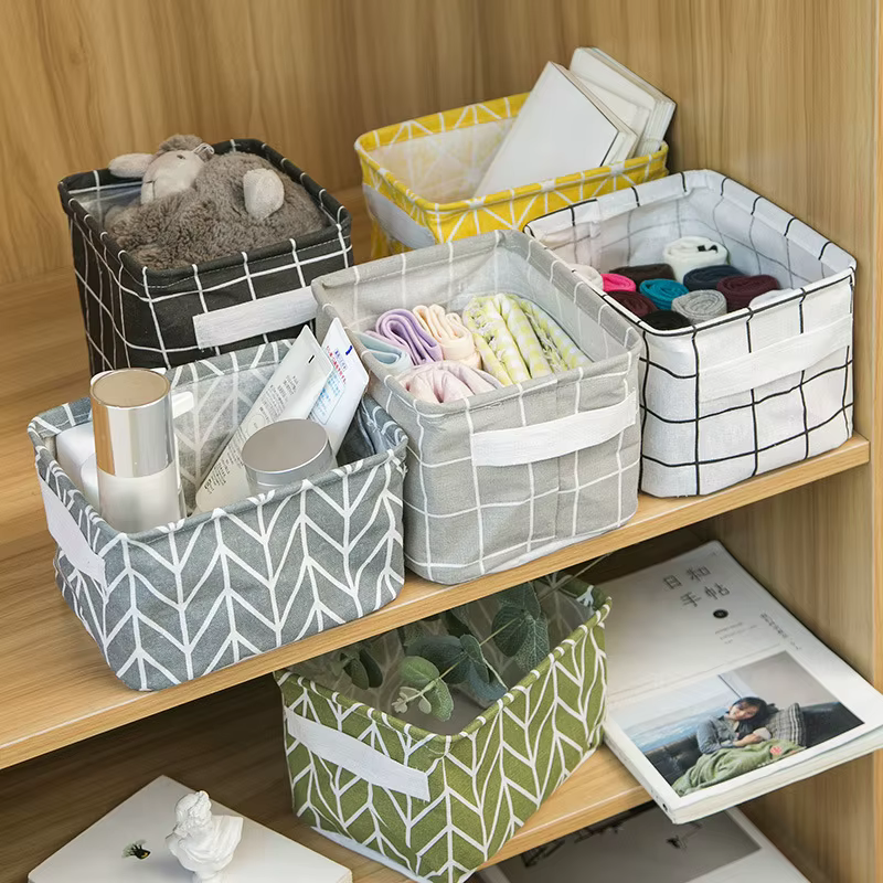 Panier de rangement pliable en tissu pour jouets