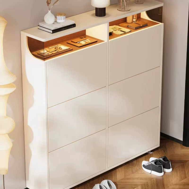 Meuble à chaussures fin avec tiroirs pour entrée