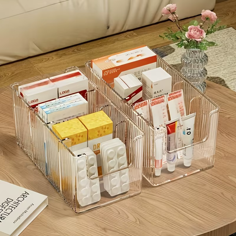 Boîte de rangement de médicaments transparente