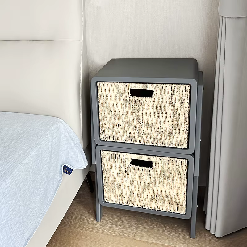 Banc de rangement polyvalent en bois créatif japonais