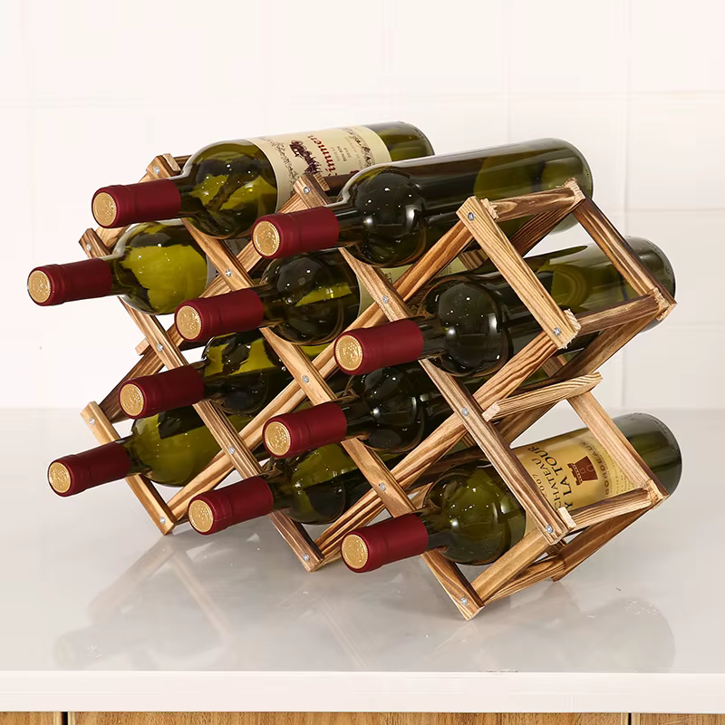 Casier à vin en bois de pin