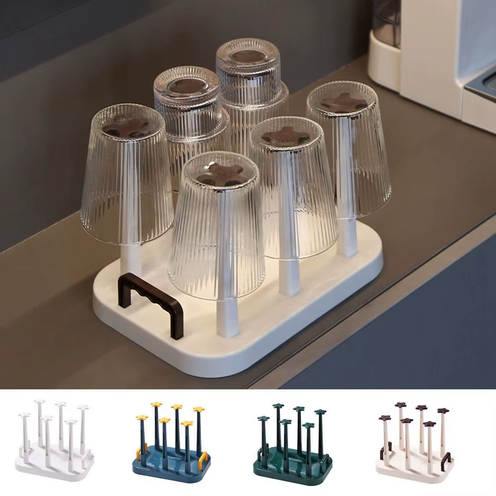 Égouttoir à gobelets en plastique grande capacité