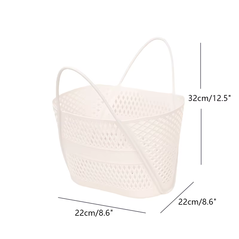 Panier de rangement ménager multifonctionnel en plastique avec drainage