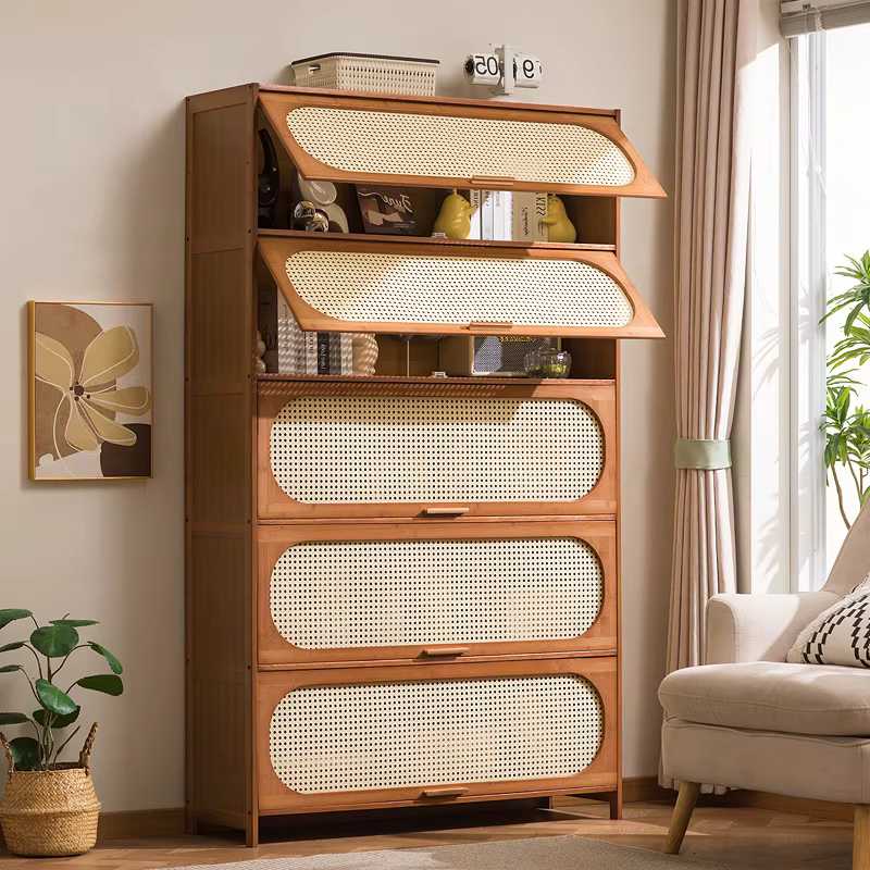 Armoire de rangement en bambou