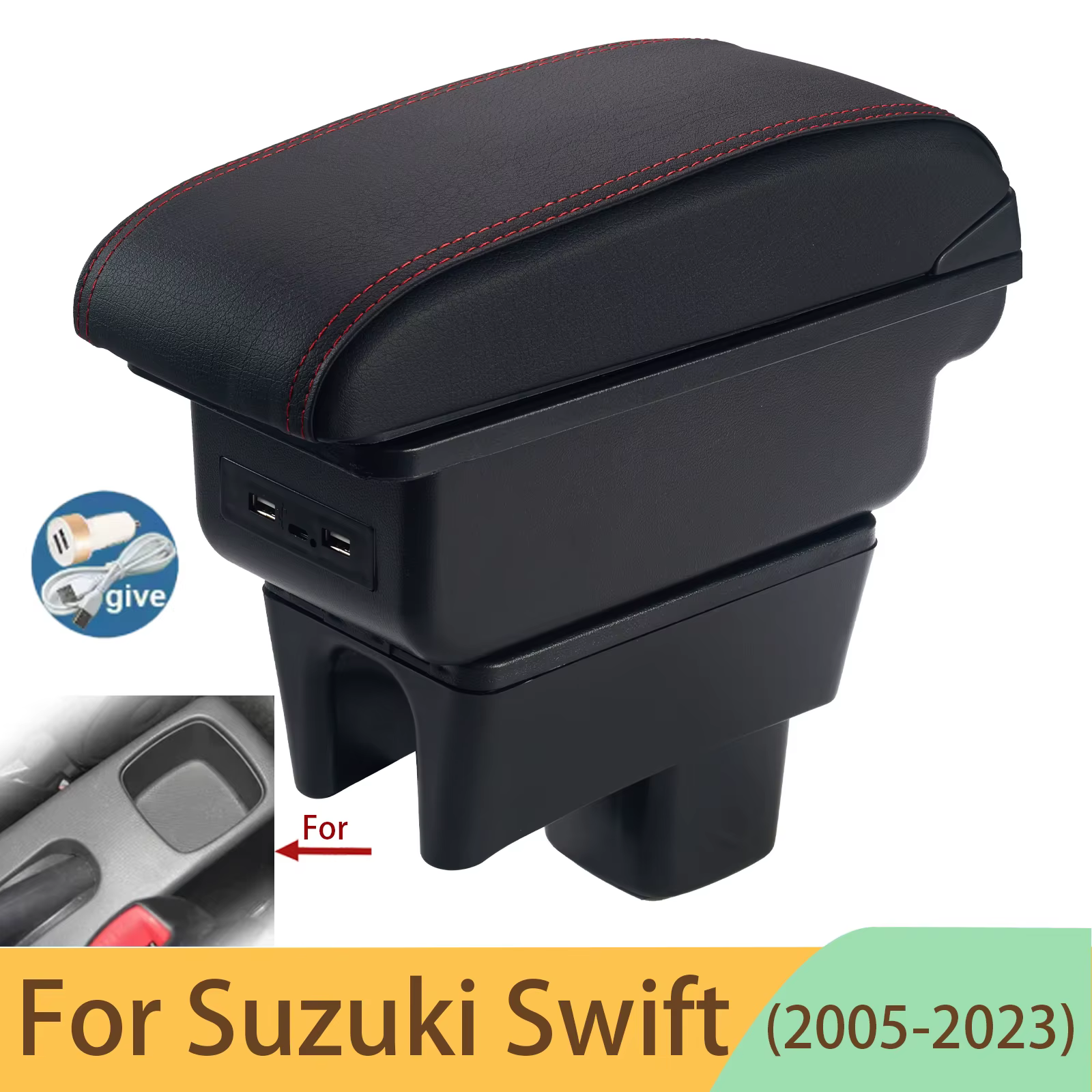 Boîte d'accoudoir pour Suzuki Swift