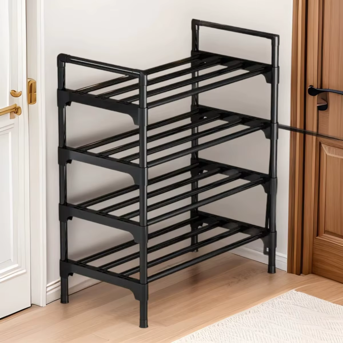 Meuble à chaussures à l'entrée de la maison