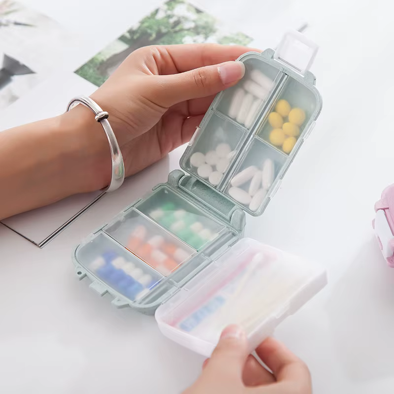 Mini boîte à pilules Portable, Kits médicaux, conteneur de stockage de vitamines, fournitures de voyage de santé, organisateur de pilules Compact 1 pièce