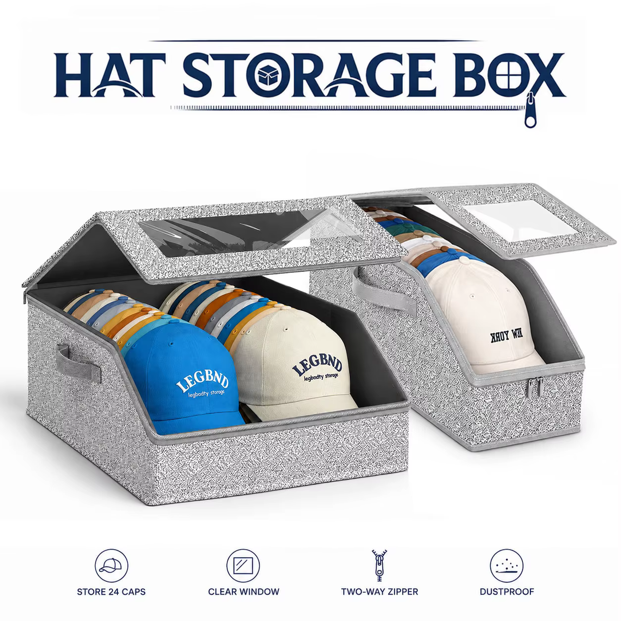 Boîte de rangement pour casquettes de baseball