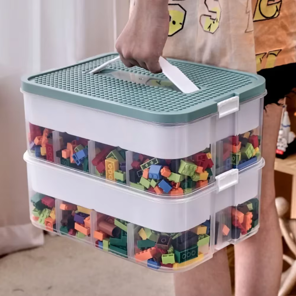 Boîte de rangement pour blocs de construction