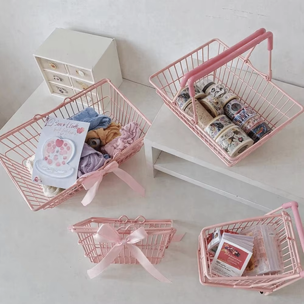 Panier de rangement S/M/L rose