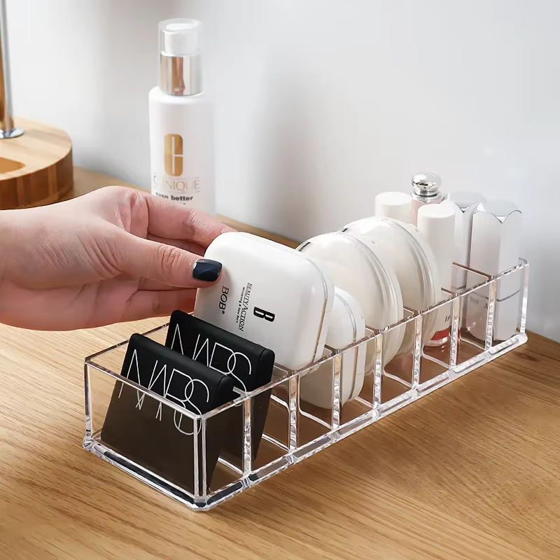 Boîte de rangement en acrylique transparent pour maquillage et cosmétiques