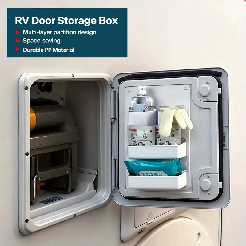 Boîte de rangement pour porte de camping-car