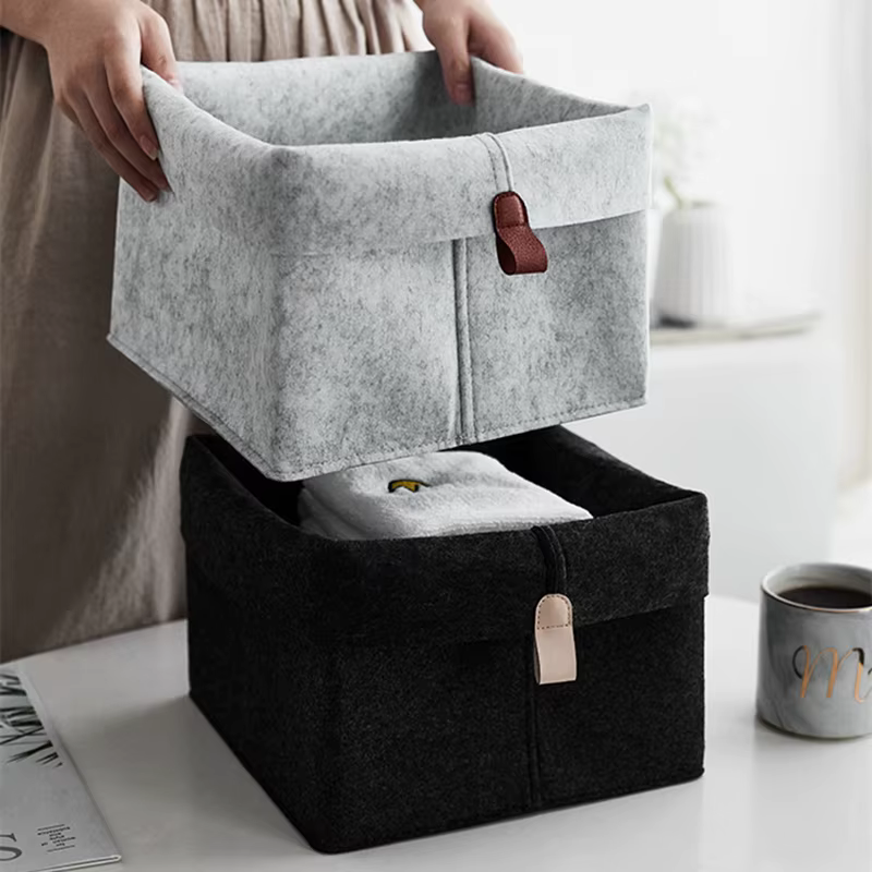 Divers vêtements feutre paniers de rangement maison salle de bain seau à linge bureau articles