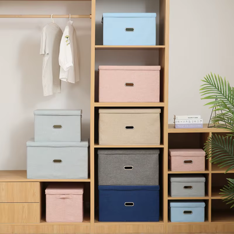 Cube Non-tissé pliant boîte de rangement pour jouets vêtements bacs