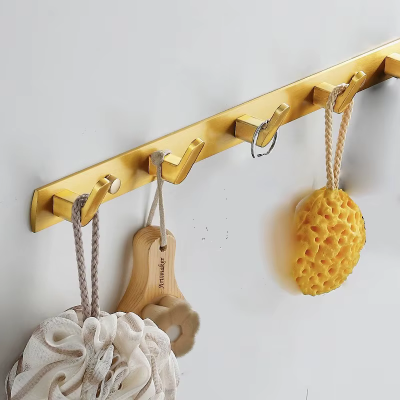 Porte-manteaux d'entrée en aluminium avec crochets