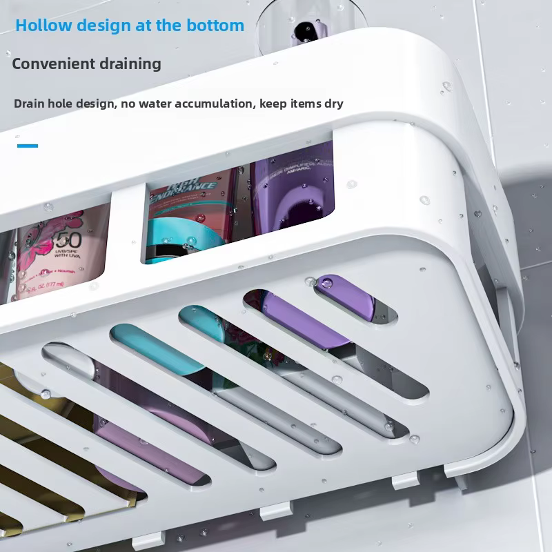 Étagère murale en plastique pour salle de bain