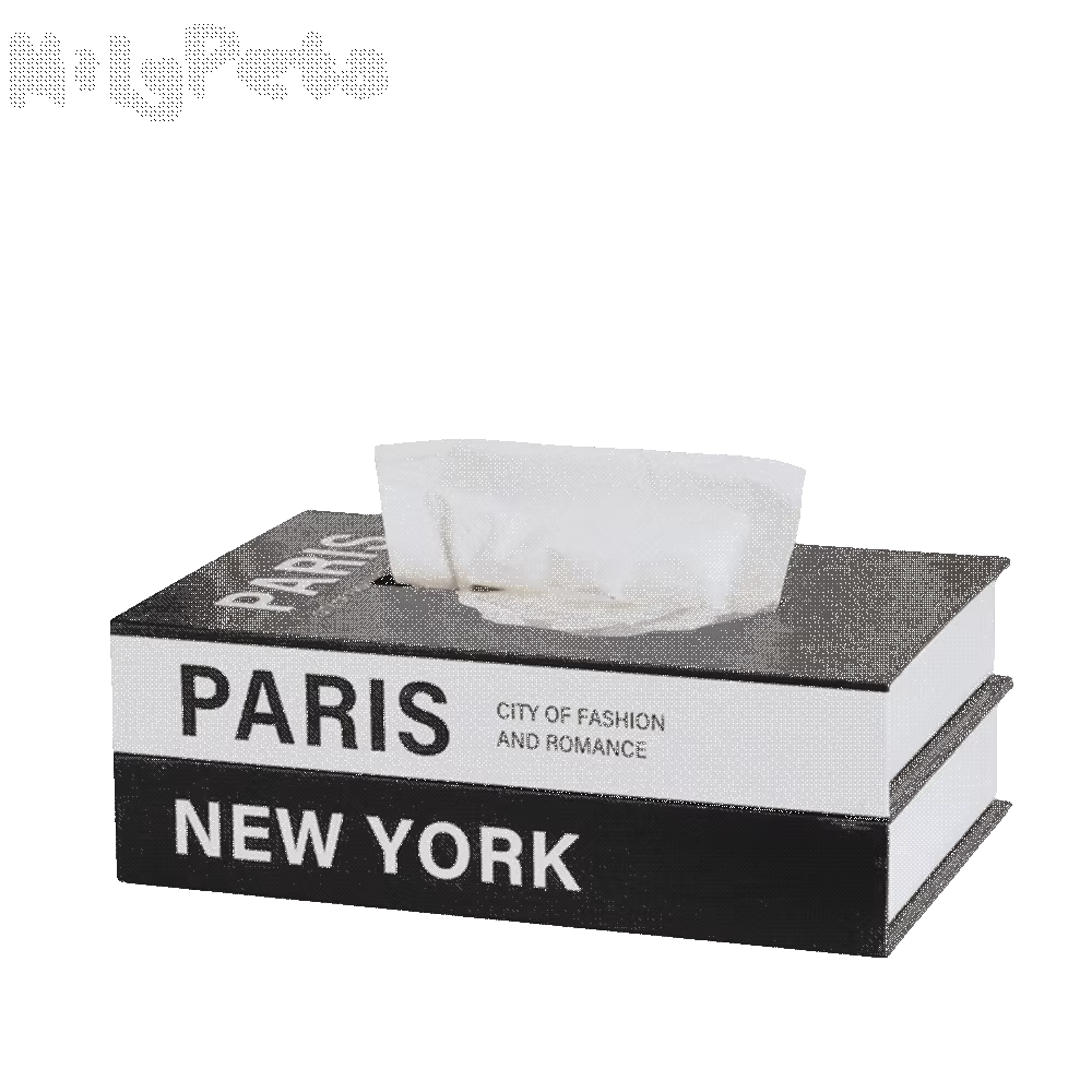 Boîte à mouchoirs de luxe style livre