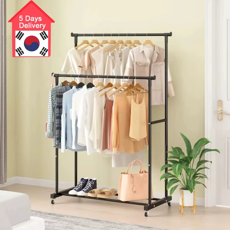Porte-vêtements à Double tige