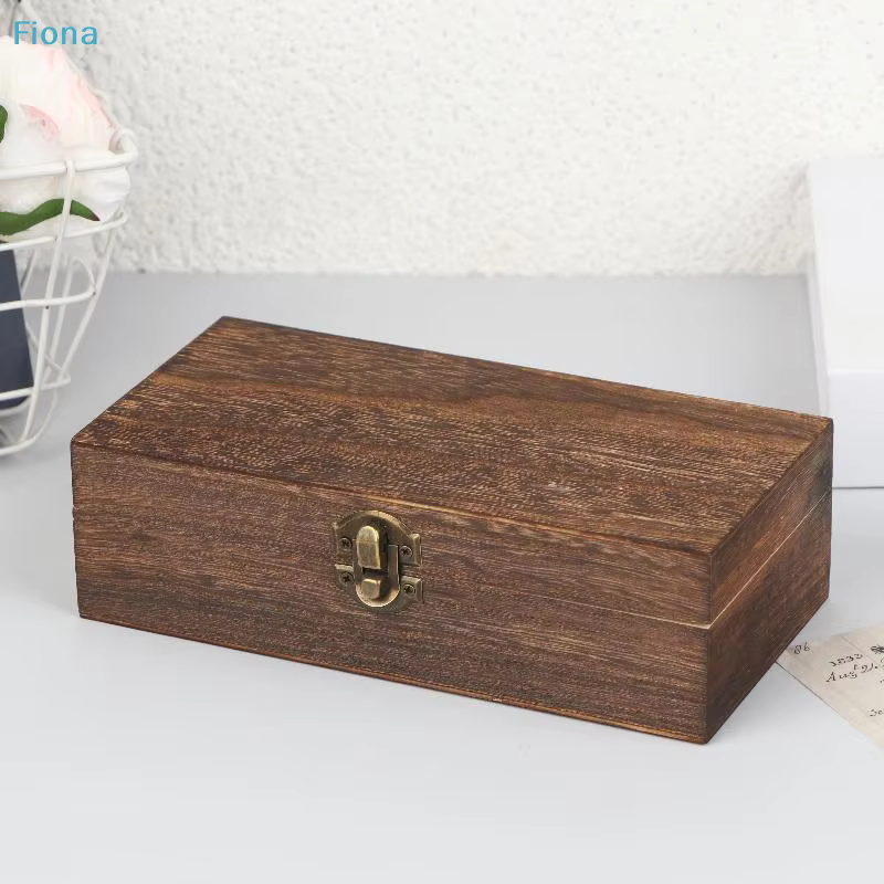 ♤ Boîte de rangement en bois rustique