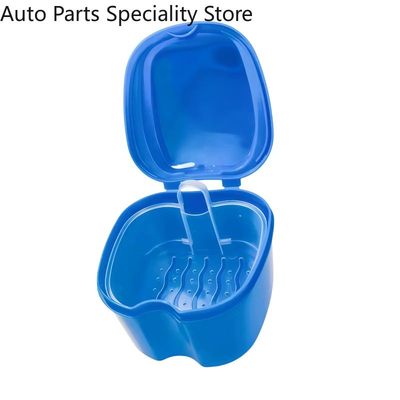 Boîte de rangement pour prothèses dentaires avec filet suspendu – Étui de nettoyage pour dents artificielles