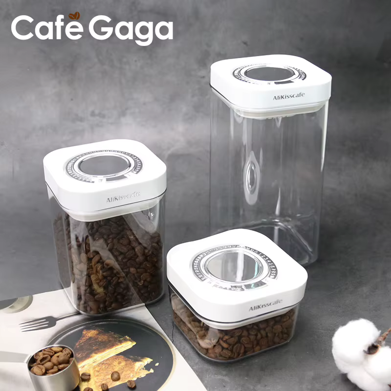Stockage de grains de café scellés sous vide