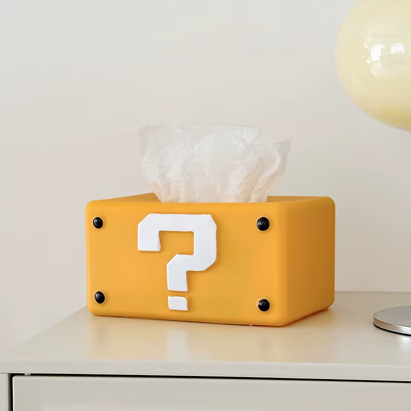 Boîte à mouchoirs créative en forme de point d'interrogation