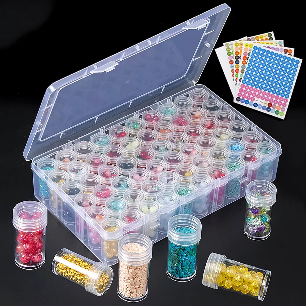 Bouteille de rangement de 24/30/48/60/80 perles