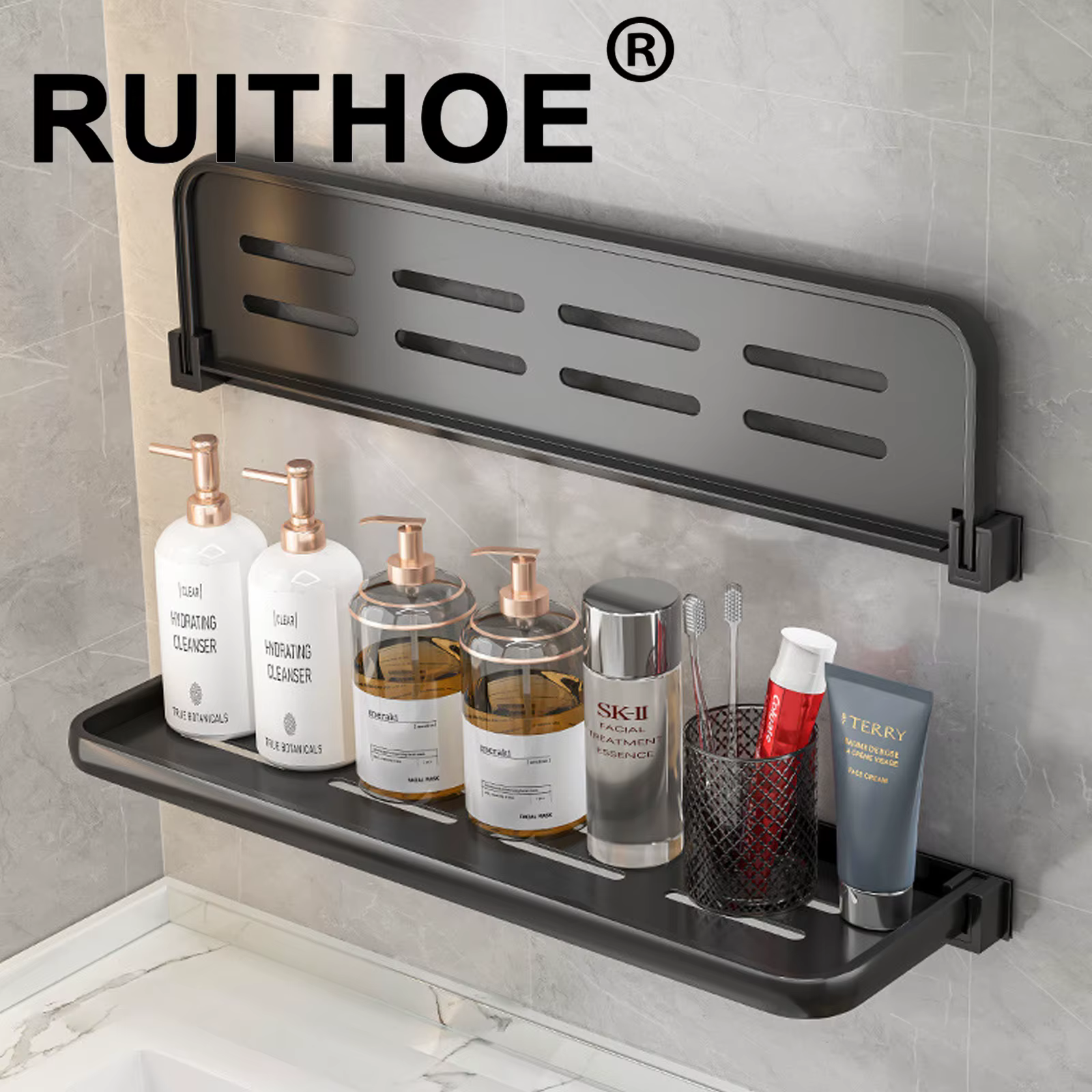 Étagère de rangement pliable pour salle de bain