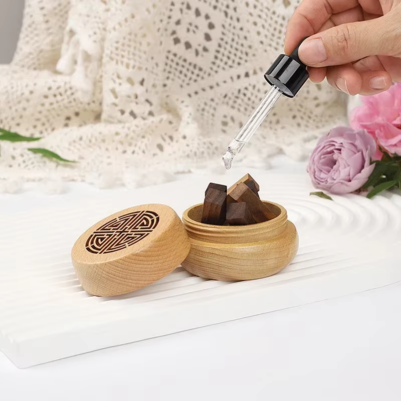 Boîte en bois de parfum Antique Portable sans parfum