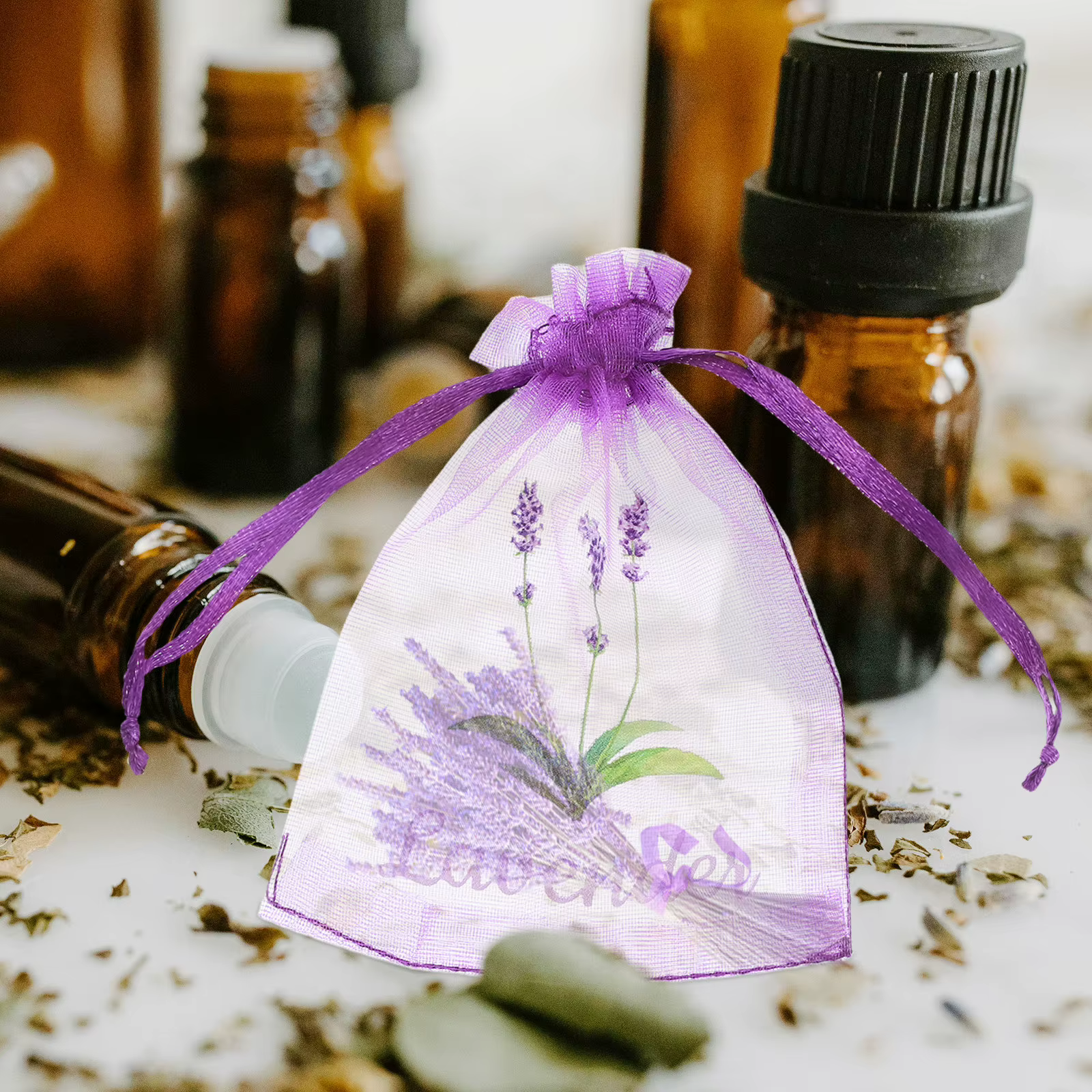 20 Sachets Vides pour Parfums, Sachets de Lavande Séchée, Contenants pour Sachets