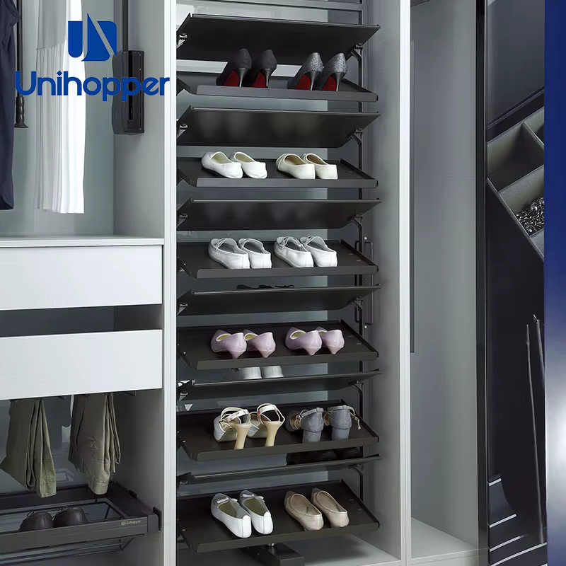 Unihopper fabricant grand armoire de rangement de chaussures rotative à 360 degrés meubles