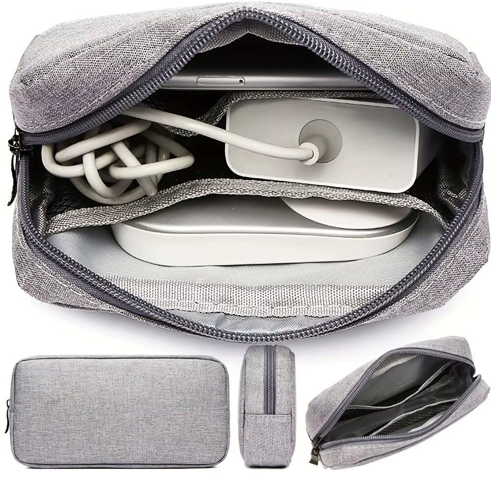 Sac de rangement pour câbles électroniques, sac de voyage pour petits appareils électroniques, carte SD, banque d'alimentation