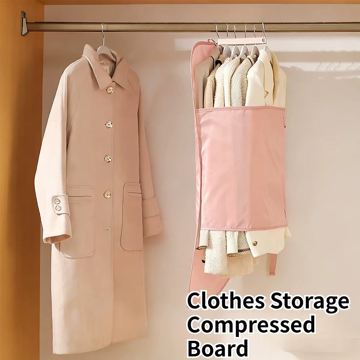 Housse de rangement compressible pour vêtements