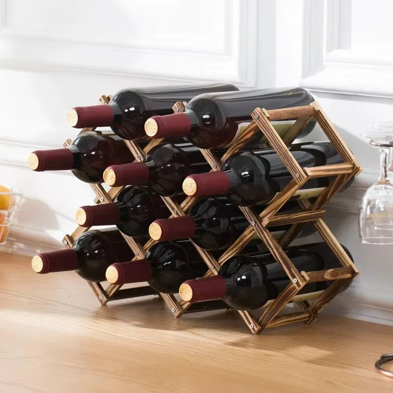 Étagère à vin en bois, meuble à vin pour salon