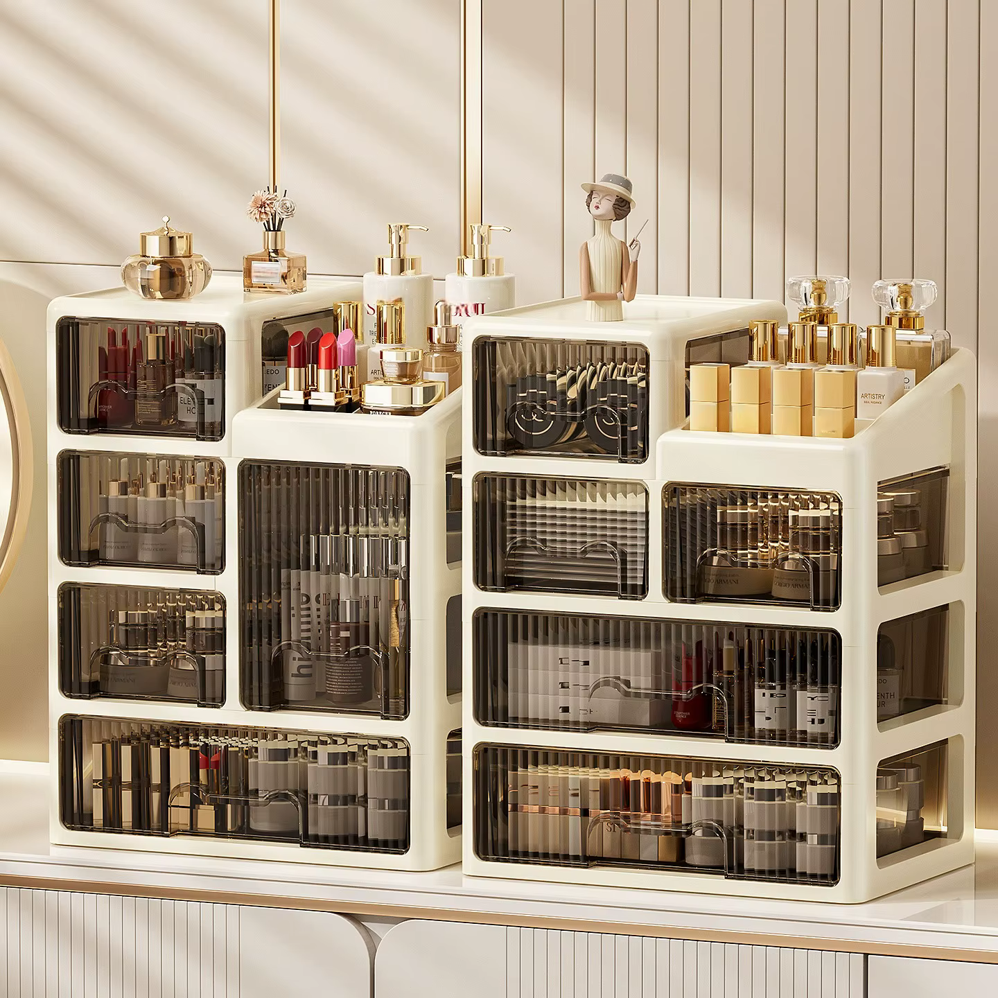 Boîte de rangement de cosmétiques de style tiroir